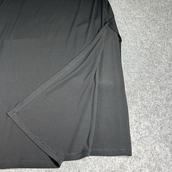 Clara Sun Woo Tunic Top Womens XL Long Slits Black Slinky Minimalist Capsule - Picture 3 of 8